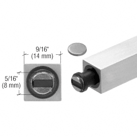 C.R. Laurence CRL Brushed Stainless Square UV Pushbutton Magnetic Latch | UV0251