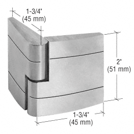 C.R. Laurence CRL Brushed Stainless Right Hand UV Designer Glass-to-Glass Hinge | UV0264