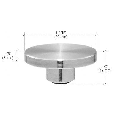 C.R. Laurence CRL Brushed Stainless UV Furniture Foot With Glide | UV0280