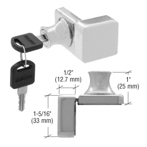 C.R. Laurence CRL Brushed Nickel UV Bond Lock for Overlay Glass Door | UV4070BN