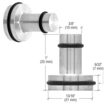 C.R. Laurence CRL Stainless Steel U.V. Bonded Furniture Knob | UV6170