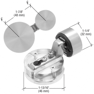C.R. Laurence CRL UV Round Glass-to-Glass Door Hinge | UV6200