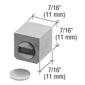 C.R. Laurence CRL Brushed Stainless Single Door UV Magnetic Latch for &quot;All-Glass&quot; Cabinet | UV6254