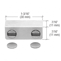 C.R. Laurence CRL Brushed Stainless Double Door UV Magnetic Latch for &quot;All-Glass&quot; Cabinet | UV6255