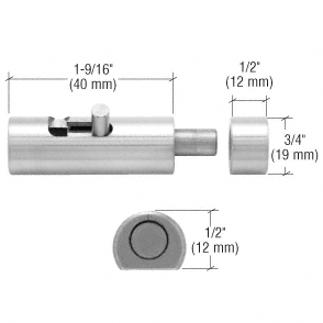 C.R. Laurence CRL Brushed Stainless UV Bond 19mm Diameter Bolt Lock for Double Doors | UV6259
