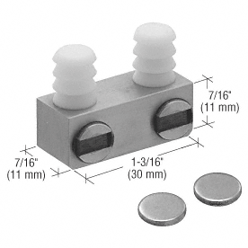 C.R. Laurence CRL Brushed Stainless Double Door UV Magnetic Latch for Wood Cabinet | UV6295