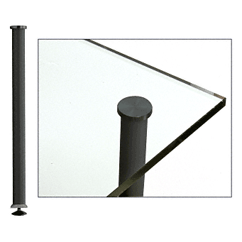 C.R. Laurence CRL Black UV Bond 1-3/16&quot; Furniture Leg - 17&quot; Long | UVD30430BL