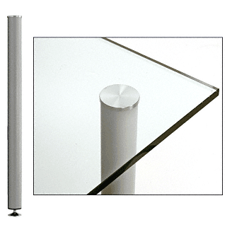C.R. Laurence CRL Silver UV Bond 2&quot; Furniture Leg - 28&quot; Long | UVD50710S