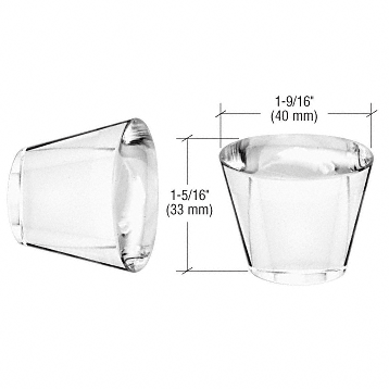 C.R. Laurence CRL UV Bonded Concave Glass Knob | UVK01