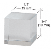 C.R. Laurence CRL 3/4&quot; UV Bond Square Crystal Shelf Support | UVSQ34