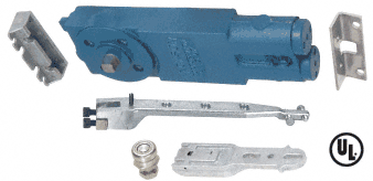C.R. Laurence CRL Jackson Adjustable Spring Power 105 Degree Non Hold-Open Overhead Concealed Door Closer With &quot;H&quot; Hardware Package For One Inch Top Rail - REPLACEMENT PART 21101A17  | V105NH0H