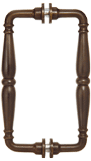 CRL Oil Rub Bronze 8&quot; Victorian Style Back-to-Back Pull Handle | V1C8X80RB