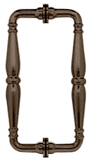 CRL Brushed Bronze 8&quot; Victorian Style Back-to-Back Pull Handle | V1C8X8BBRZ