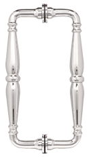 CRL Brushed Nickel 8&quot; Victorian Style Back-to-Back Pull Handle | V1C8X8BN