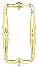 CRL Satin Brass 8&quot; Victorian Style Back-to-Back Pull Handle | V1C8X8SB