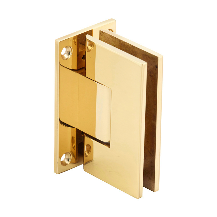CRL Vienna 037 Series Polished Brass Wall Mount Shower Door Hinge | V1E037BR