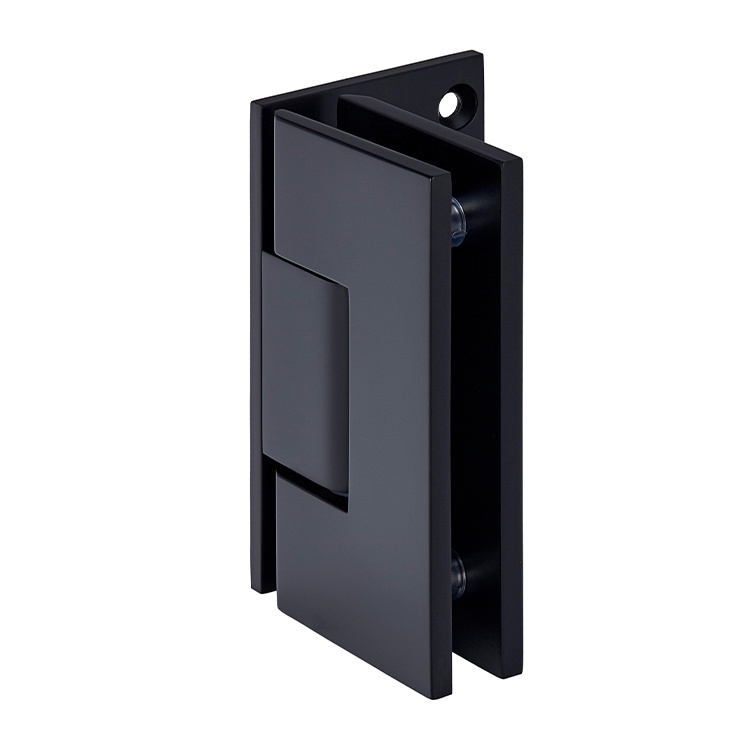 CRL Matte Black Vienna 044 Series Wall Mount Offset Back Plate Hinge | V1E044MBL