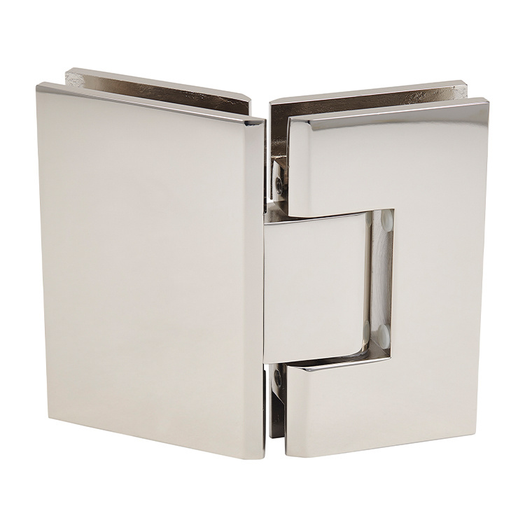 CRL Vienna 045 Series Polished Nickel 135&amp;#176; Glass-to-Glass Hinge | V1E045PN