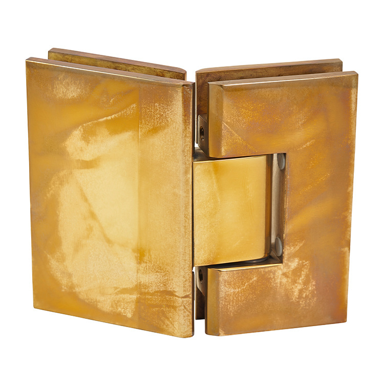 CRL Vienna 045 Series Unlacquered Brass 135&amp;#176; Glass-to-Glass Hinge | V1E045ULBR