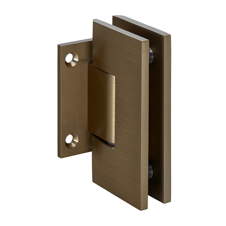CRL Vienna 074 Series Brushed Bronze Short Back Plate Wall Mount Shower Door Hinge | V1E074BBRZ