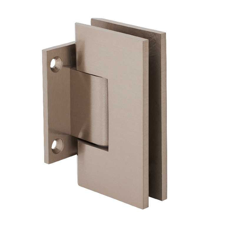 CRL Vienna 074 Series Brushed Nickel Short Back Plate Wall Mount Shower Door Hinge | V1E074BN