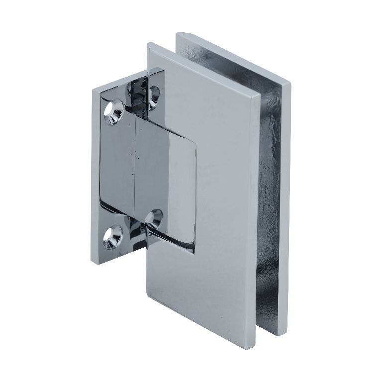 CRL Vienna 074 Series Polished Chrome Short Back Plate Wall Mount Shower Door Hinge | V1E074CH