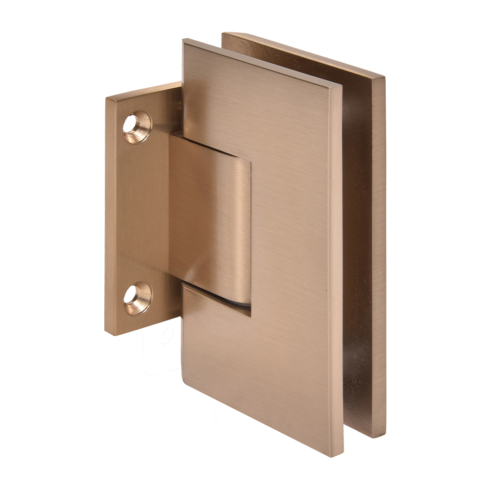 CRL Vienna 074 Series Dark Brushed Bronze Short Back Plate Wall Mount Shower Door Hinge | V1E074DBBZ