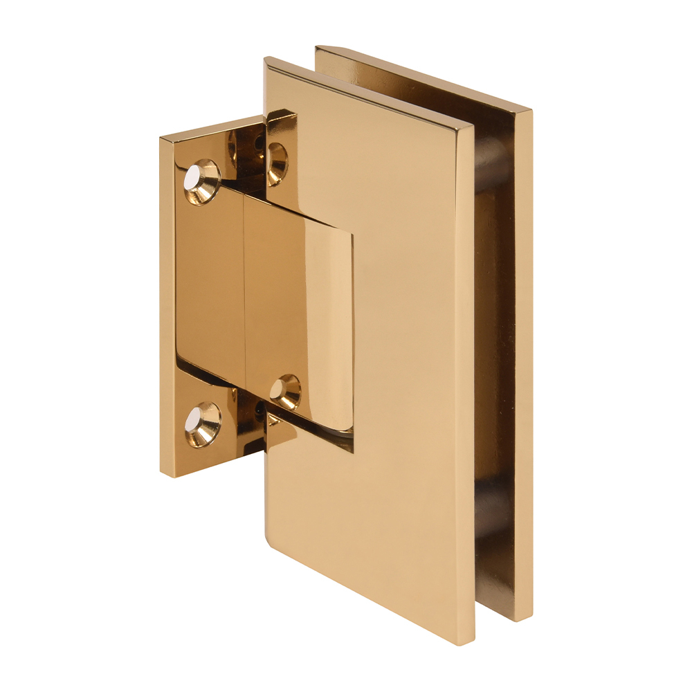 CRL Vienna 074 Series French Gold Short Back Plate Wall Mount Shower Door Hinge | V1E074FG