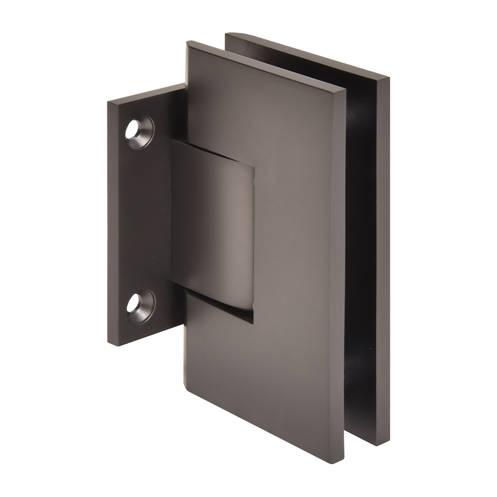 CRL Vienna 074 Series Matte Gun Metal Short Back Plate Wall Mount Shower Door Hinge | V1E074MGM