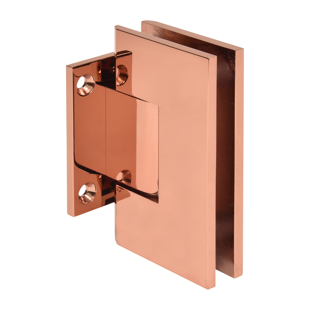 CRL Vienna 074 Series Rose Gold Short Back Plate Wall Mount Shower Door Hinge | V1E074RG