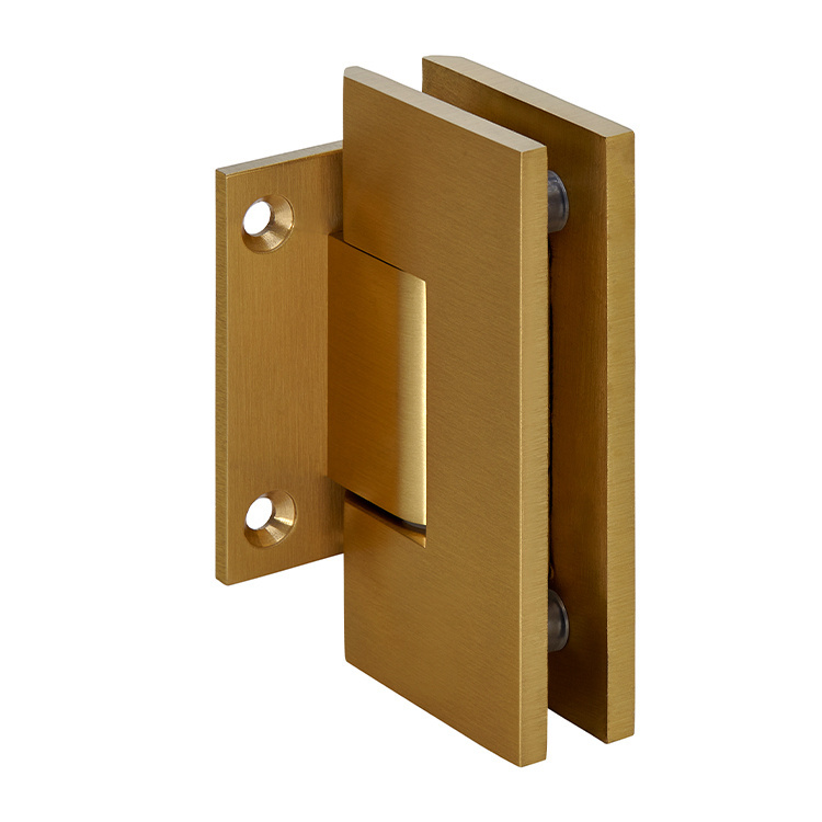 CRL Vienna 074 Series Satin Brass Short Back Plate Wall Mount Shower Door Hinge | V1E074SB