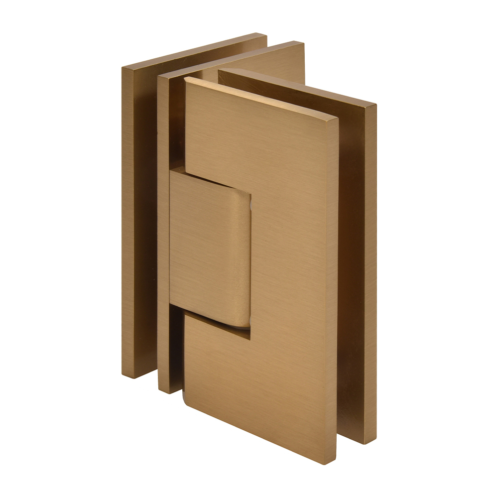 CRL Vienna 092 Series Modern Gold 90&amp;#176; Glass-to-Glass Hinge | V1E092MG