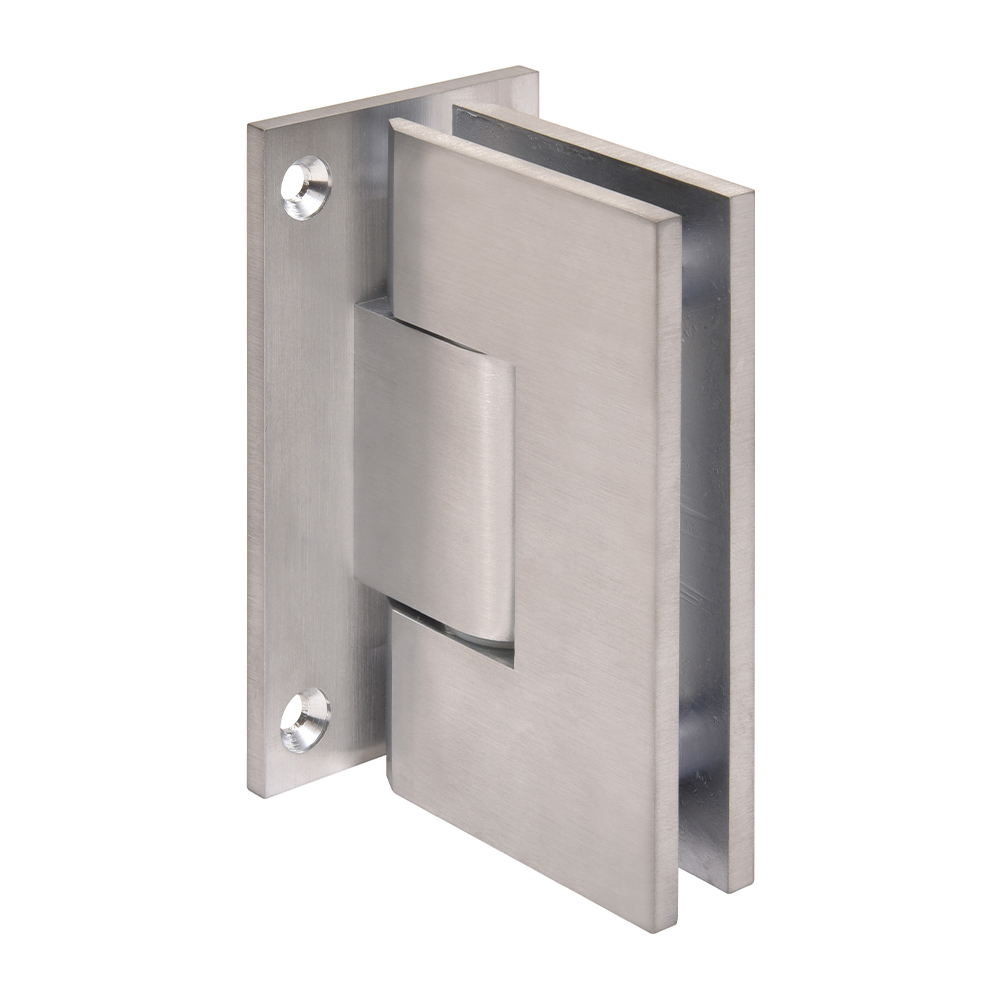 CRL Brushed Chrome Vienna 337 Series Adjustable Wall Mount Full Back Plate Hinge | V1E337BCH