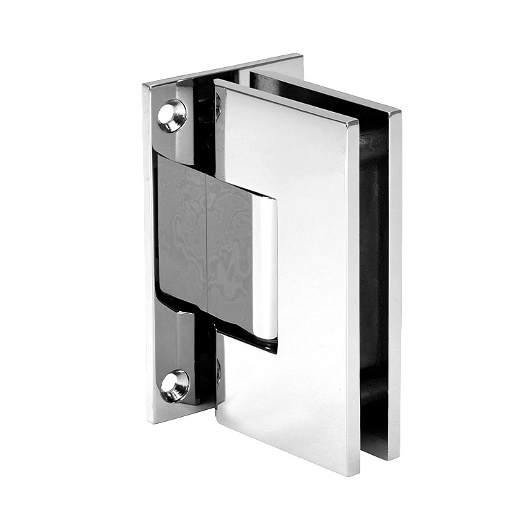 CRL Polished Chrome Vienna 337 Series Adjustable Wall Mount Full Back Plate Hinge | V1E337CH
