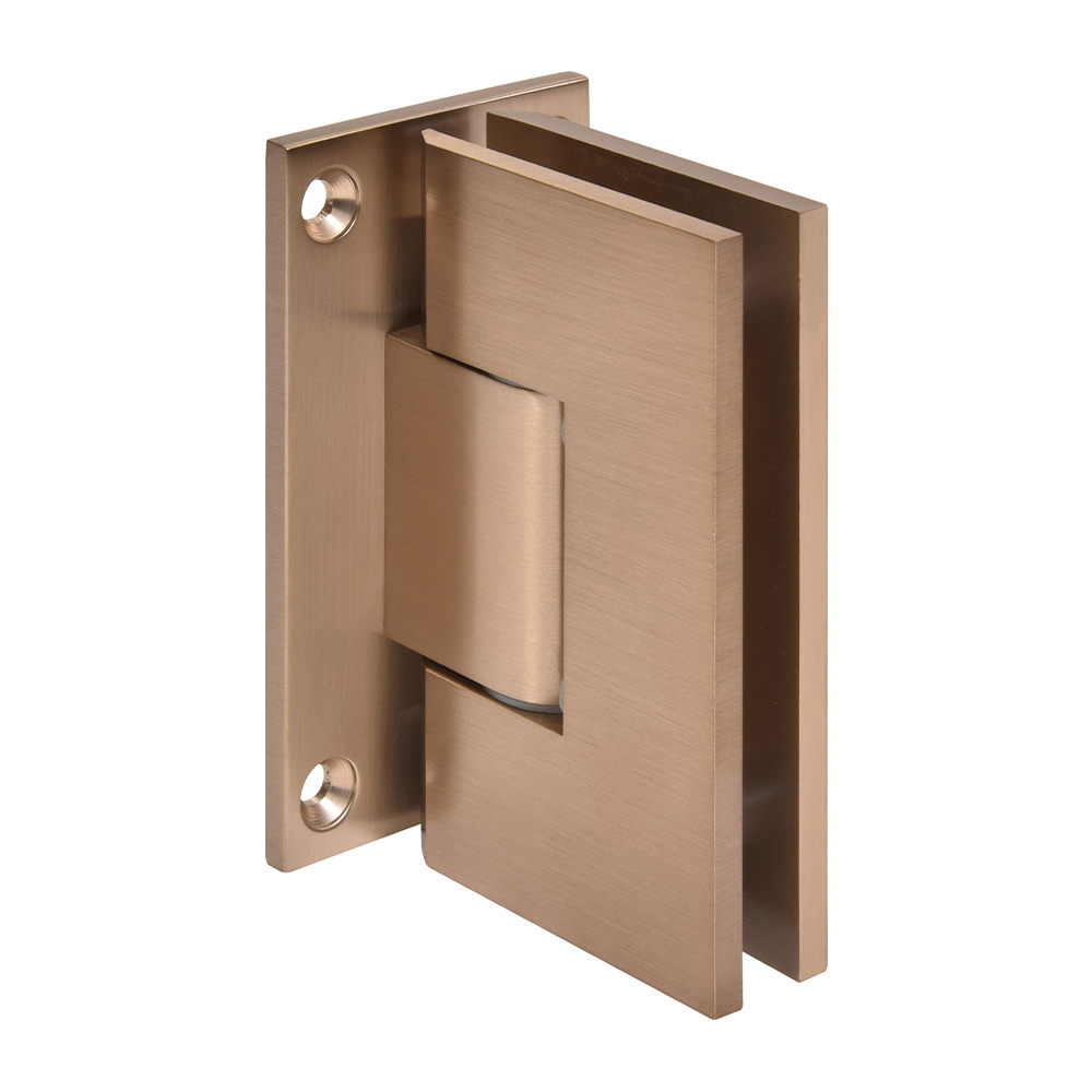 CRL Dark Brushed Bronze Vienna 337 Series Adjustable Wall Mount Full Back Plate Hinge | V1E337DBBZ