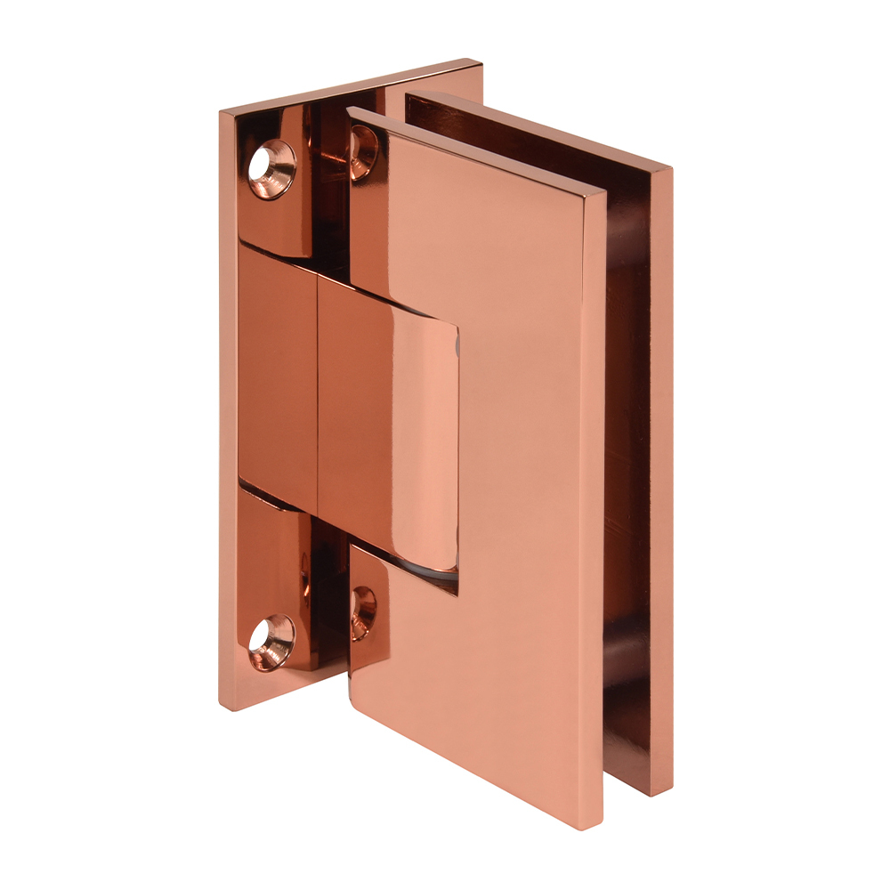 CRL Rose Gold Vienna 337 Series Adjustable Wall Mount Full Back Plate Hinge | V1E337RG