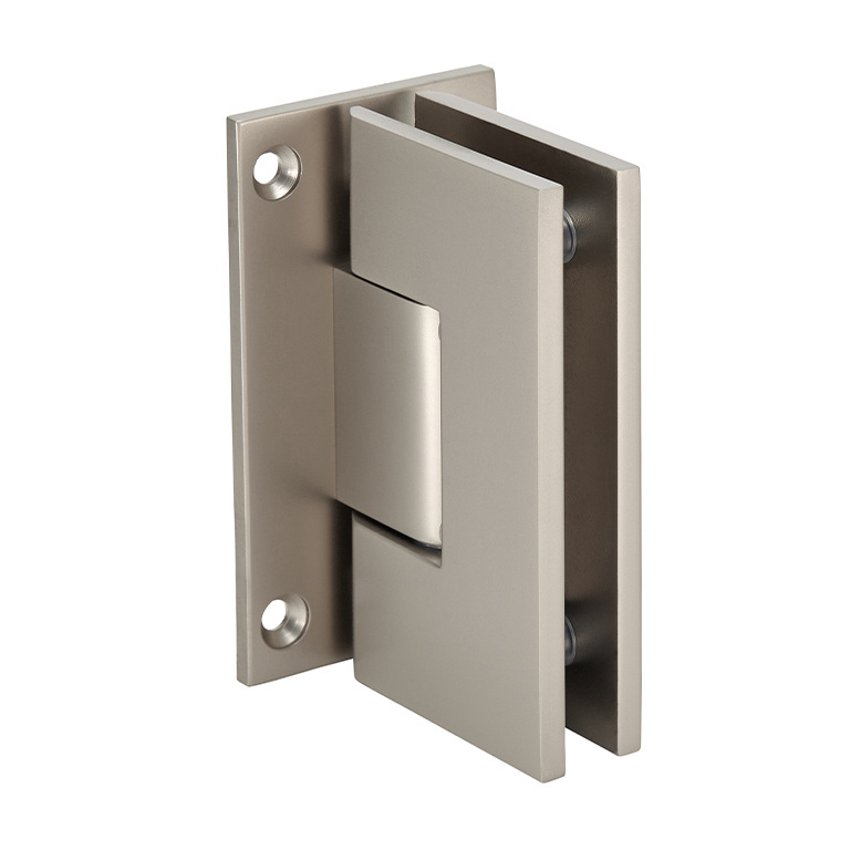 CRL Satin Nickel Vienna 337 Series Adjustable Wall Mount Full Back Plate Hinge | V1E337SN