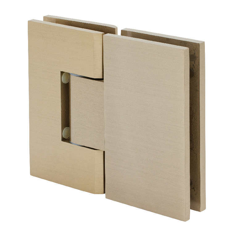CRL Brushed Bronze Vienna 380 Series Adjustable 180 Degree Glass-to-Glass Hinge | V1E380BBRZ