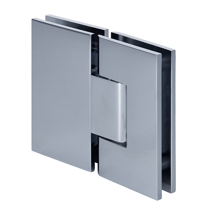 CRL Polished Chrome Vienna 380 Series Adjustable 180 Degree Glass-to-Glass Hinge | V1E380CH