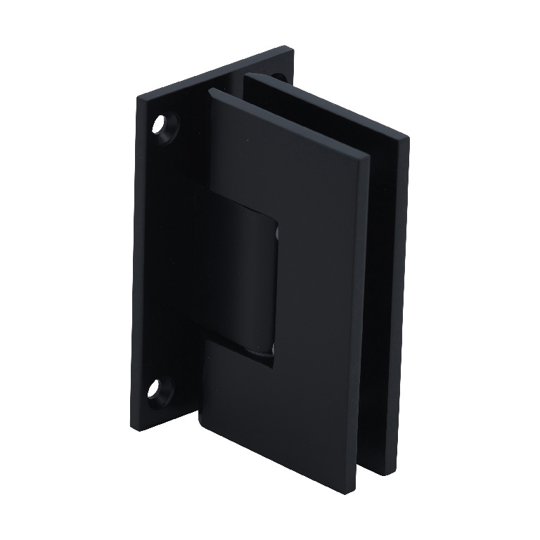 CRL Vienna 537 Series Matte Black Wall Mount Shower Door Hinge with Internal 5 Degree Pin | V1E537MBL