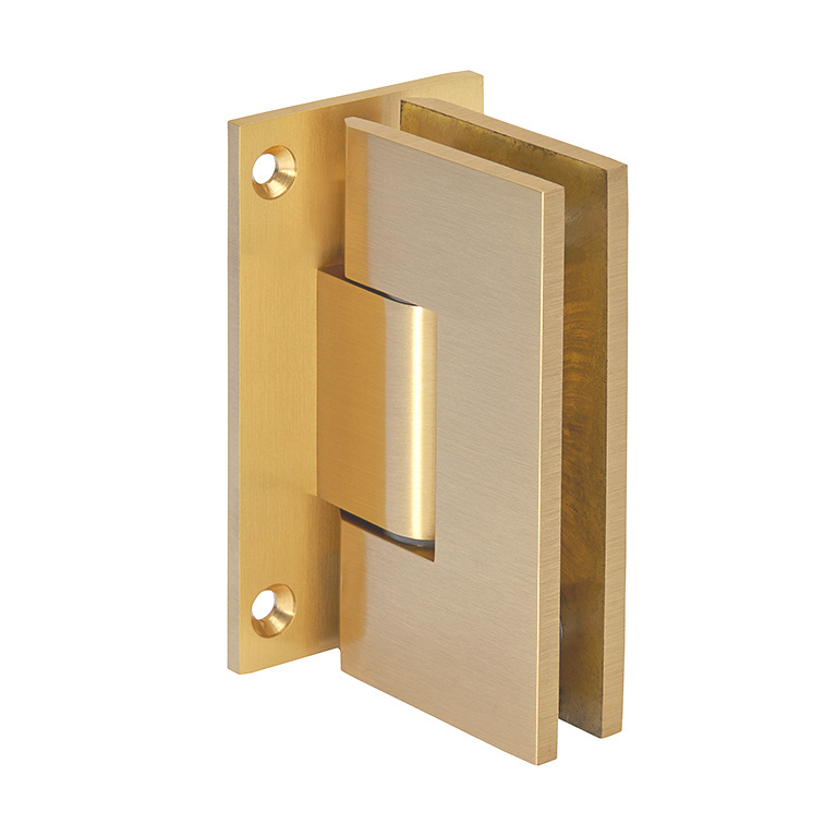 CRL Vienna 537 Series Satin Brass Wall Mount Shower Door Hinge with Internal 5 Degree Pin | V1E537SB