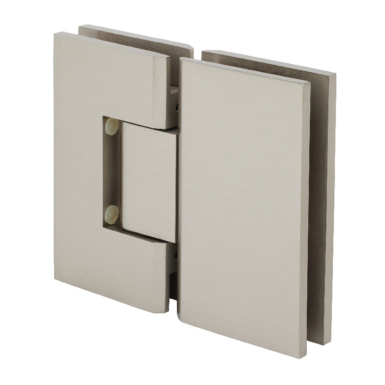 CRL Vienna 580 Series Brushed Nickel Glass-to-Glass Hinge with Internal 5 Degree Pin | V1E580BN