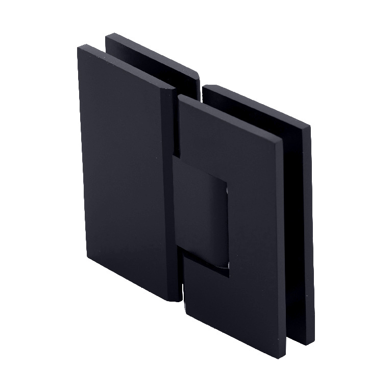 CRL Vienna 580 Series Matte Black Glass-to-Glass Hinge with Internal 5 Degree Pin | V1E580MBL