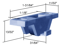 C.R. Laurence CRL Plastic Single Glaze Vent Roller with .355 Diameter Wheel - Package of 10 - CANADA ONLY | V548549