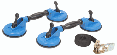 C.R. Laurence CRL Double Swivel Vacuum Cup with Ratcheting Strap  | VCS2