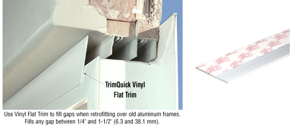 C.R. Laurence CRL White TrimQuick 2-1/4&quot; Flat Vinyl Trim - 12 ft Long | VG225W