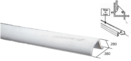TechnologyLK White Snap-In Vinyl Glazing Bead 72 in long - 20 Pack | VGB1460W