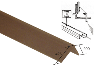 C.R. Laurence CRL Bronze Snap-In Vinyl Glazing Bead 72 in long - 20 Pack | VGB4920BRZ