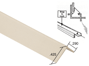C.R. Laurence CRL White Snap-In Vinyl Glazing Bead 72 in long - 20 Pack | VGB4920W