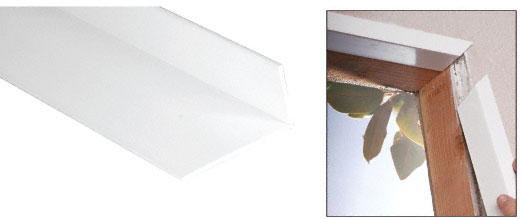 C.R. Laurence CRL White TrimQuick 3&quot; x 1-1/2&quot; Vinyl &quot;L&quot; Trim - 12 ft Long | VL315W